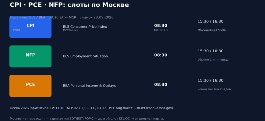 CPI, PCE и NFP по Москве: три слота, одна карта