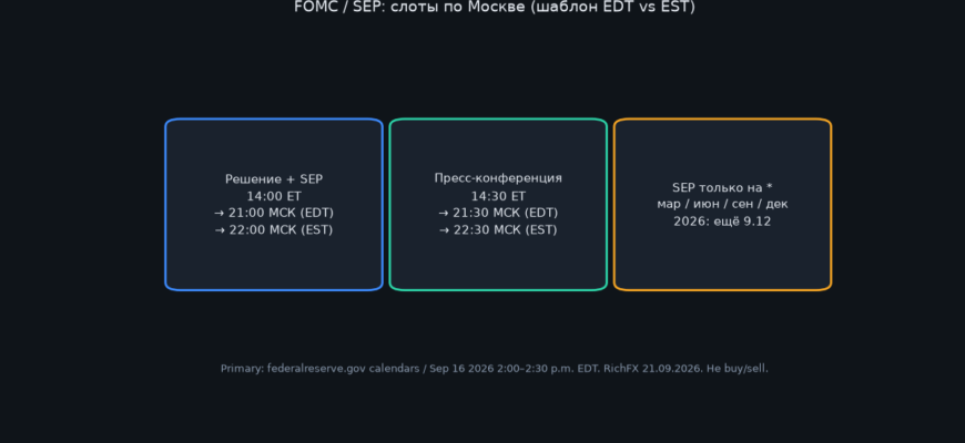 FOMC и SEP по Москве: слоты решения и пресс-конференции (202