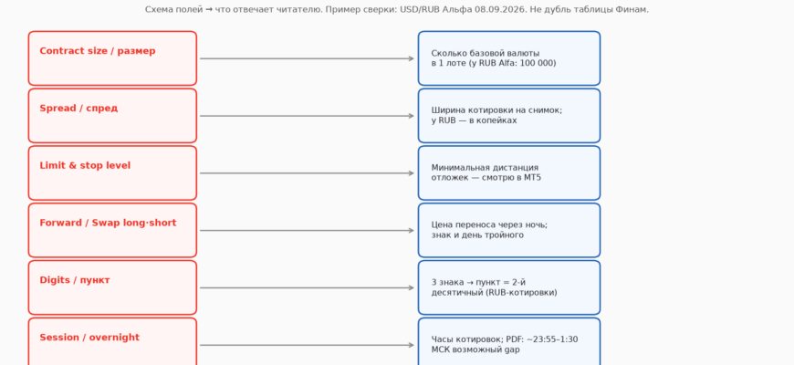 Поля спецификации контракта MT5/PDF дилера, сверка 08.09.2026