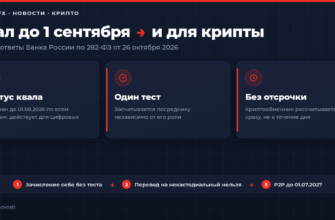 FAQ Банка России по 282-ФЗ от 26 октября 2026: статус квала, тест и расчёты криптообменника