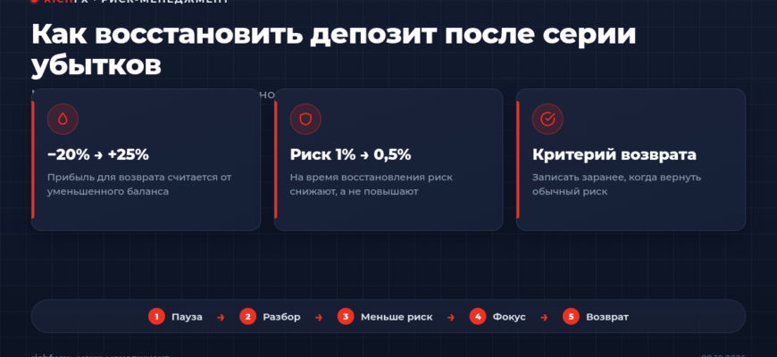 Как восстановить депозит после серии убытков: математика и план